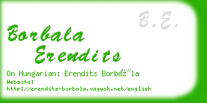 borbala erendits business card